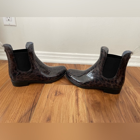 SAM EDELMAN Tinsley Womens Rubber Man Made Rain Boots cheetah print never worn - Picture 4 of 8